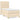 Pat box spring cu saltea, crem, 90x200 cm, textil