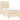 Pat box spring cu saltea, crem, 90x200 cm, textil