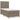 Pat box spring cu saltea, gri taupe, 100x200 cm, textil