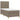 Pat box spring cu saltea, gri taupe, 100x200 cm, textil