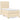 Pat box spring cu saltea, crem, 100x200 cm, textil