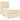 Pat box spring cu saltea, crem, 90x190 cm, textil