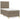 Pat box spring cu saltea, gri taupe, 90x200 cm, textil