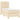 Pat box spring cu saltea, crem, 90x200 cm, textil