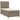 Pat box spring cu saltea, gri taupe, 100x200 cm, textil