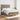 Pat box spring cu saltea, gri taupe, 140x200 cm, textil