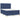 Pat box spring cu saltea, albastru, 140x200 cm, textil