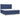 Pat box spring cu saltea, albastru, 180x200 cm, material textil