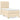 Pat box spring cu saltea, crem, 90x190 cm, textil