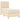 Pat box spring cu saltea, crem, 90x190 cm, textil