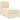 Pat box spring cu saltea, crem, 90x200 cm, textil