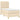 Pat box spring cu saltea, crem, 90x200 cm, textil