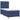 Pat box spring cu saltea, albastru, 90x200 cm, textil