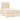 Pat box spring cu saltea, crem, 120x200 cm, textil