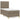 Pat box spring cu saltea, gri taupe, 90x190 cm, textil