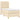 Pat box spring cu saltea, crem, 100x200 cm, textil