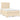 Pat box spring cu saltea, crem, 120x200 cm, textil