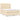 Pat box spring cu saltea, crem, 140x200 cm, textil