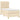 Pat box spring cu saltea, crem, 90x200 cm, textil