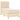 Pat box spring cu saltea, crem, 100x200 cm, textil