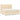 Pat box spring cu saltea, crem, 160x200 cm, material textil