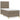 Pat box spring cu saltea, gri taupe, 90x190 cm, textil
