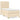 Pat box spring cu saltea, crem, 90x190 cm, textil