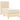 Pat box spring cu saltea, crem, 90x190 cm, textil