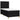 Pat box spring cu saltea, negru, 90x200 cm, textil