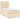 Pat box spring cu saltea, crem, 90x200 cm, textil