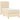 Pat box spring cu saltea, crem, 90x200 cm, textil
