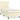 Pat box spring cu saltea, crem, 100x200 cm, piele ecologică