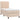 Pat box spring cu saltea, cappuccino, 90x200 cm piele ecologică