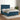 Pat box spring cu saltea, albastru închis, 140x190 cm, catifea