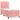 Pat box spring cu saltea, roz, 80x200 cm, catifea