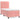 Pat box spring cu saltea, roz, 80x200 cm, catifea