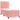 Pat box spring cu saltea, roz, 90x190 cm, catifea