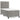 Pat box spring cu saltea, gri deschis, 100x200 cm, catifea
