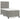 Pat box spring cu saltea, gri deschis, 90x200 cm, catifea