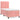 Pat box spring cu saltea, roz, 100x200 cm, catifea