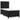 Pat box spring cu saltea, negru, 100x200 cm, catifea