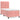 Pat box spring cu saltea, roz, 100x200 cm, catifea