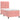 Pat box spring cu saltea, roz, 100x200 cm, catifea