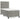 Pat box spring cu saltea, gri deschis, 90x200 cm, catifea