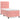 Pat box spring cu saltea, roz, 90x200 cm, catifea