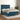 Pat box spring cu saltea, albastru închis, 140x190 cm, catifea