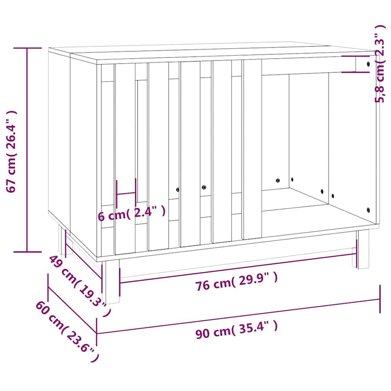Casă pentru câini Alb 90 x 60 x 67 cm