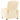 Fotoliu rabatabil electric, crem, material textil