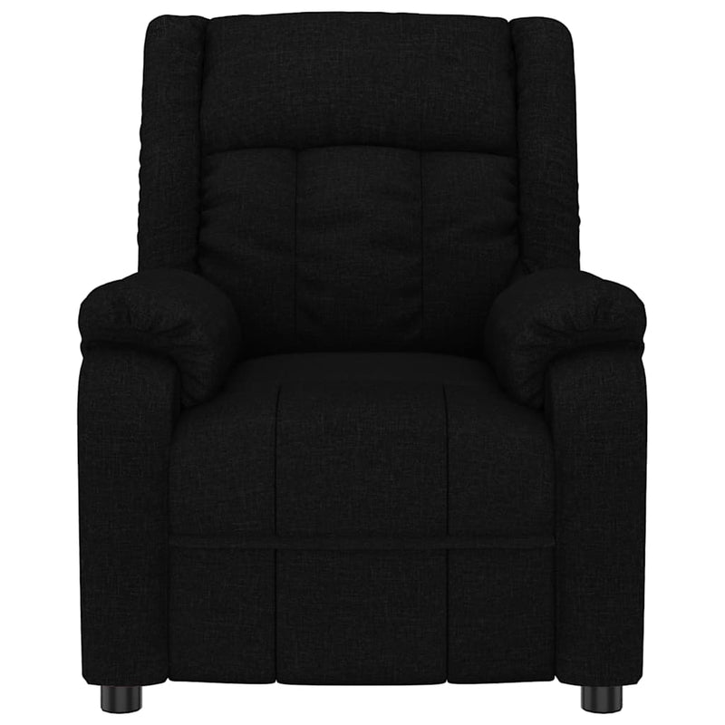 Fotoliu rabatabil electric, negru, material textil