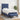 Pat box spring cu saltea, albastru, 90x200 cm, textil